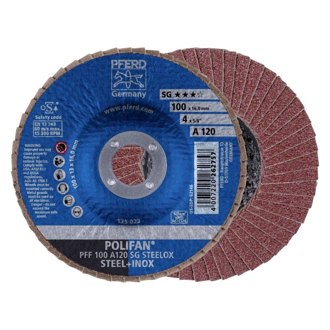 Pferd POLIFAN-Fächerscheibe PFF 100 A 120 SG STEELOX/16,0 (120) (PFF 100 A 120 SG STEELOX/16,0)