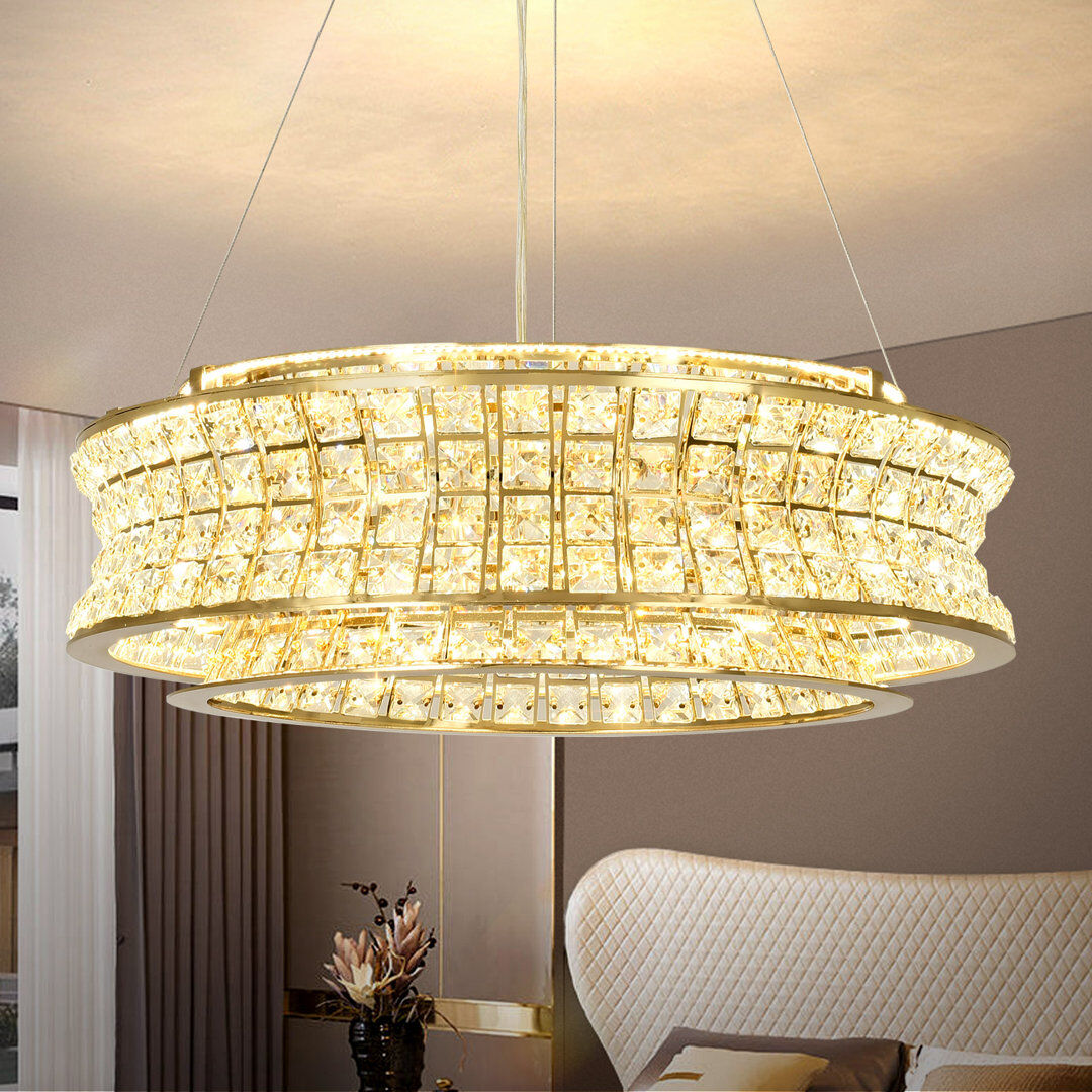 Canora Grey 1 - Light Chandelier LED Chandelier Gold 50cm