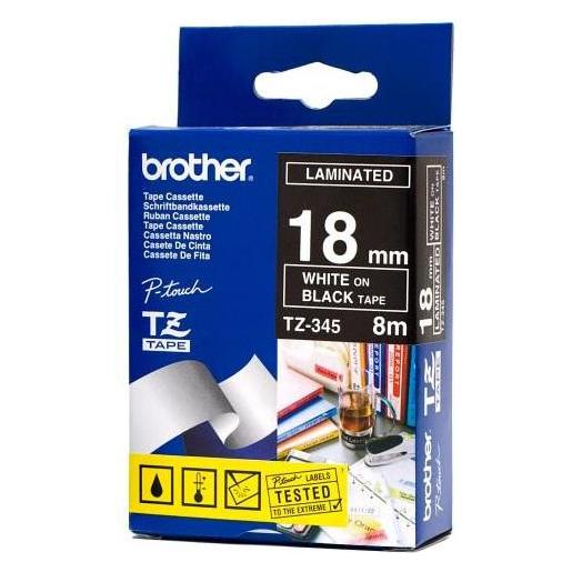 Brother TZ345 Laminiertes Band (1.72 cm, Weiss, Weiss) (TZ345)