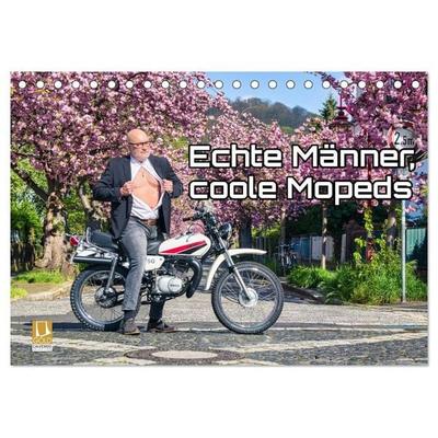 Echte Männer, coole Mopeds (Tischkalender 2027 DIN A5 quer), CALVENDO Monatskalender