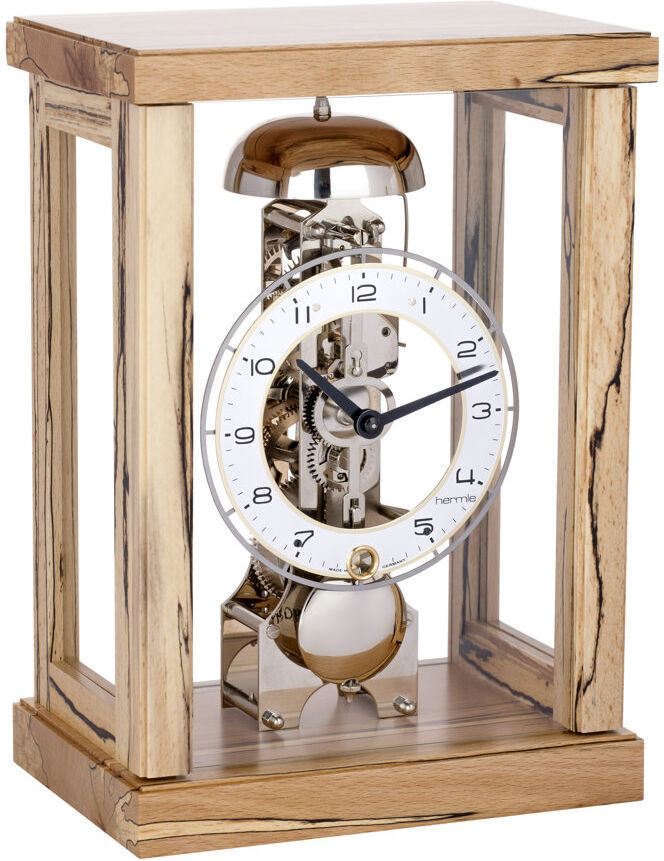 Hermle Uhrenmanufaktur Manufactured Wood Mechanical Tabletop Clock Ice Beech 40cm H X 40cm W X 26cm D