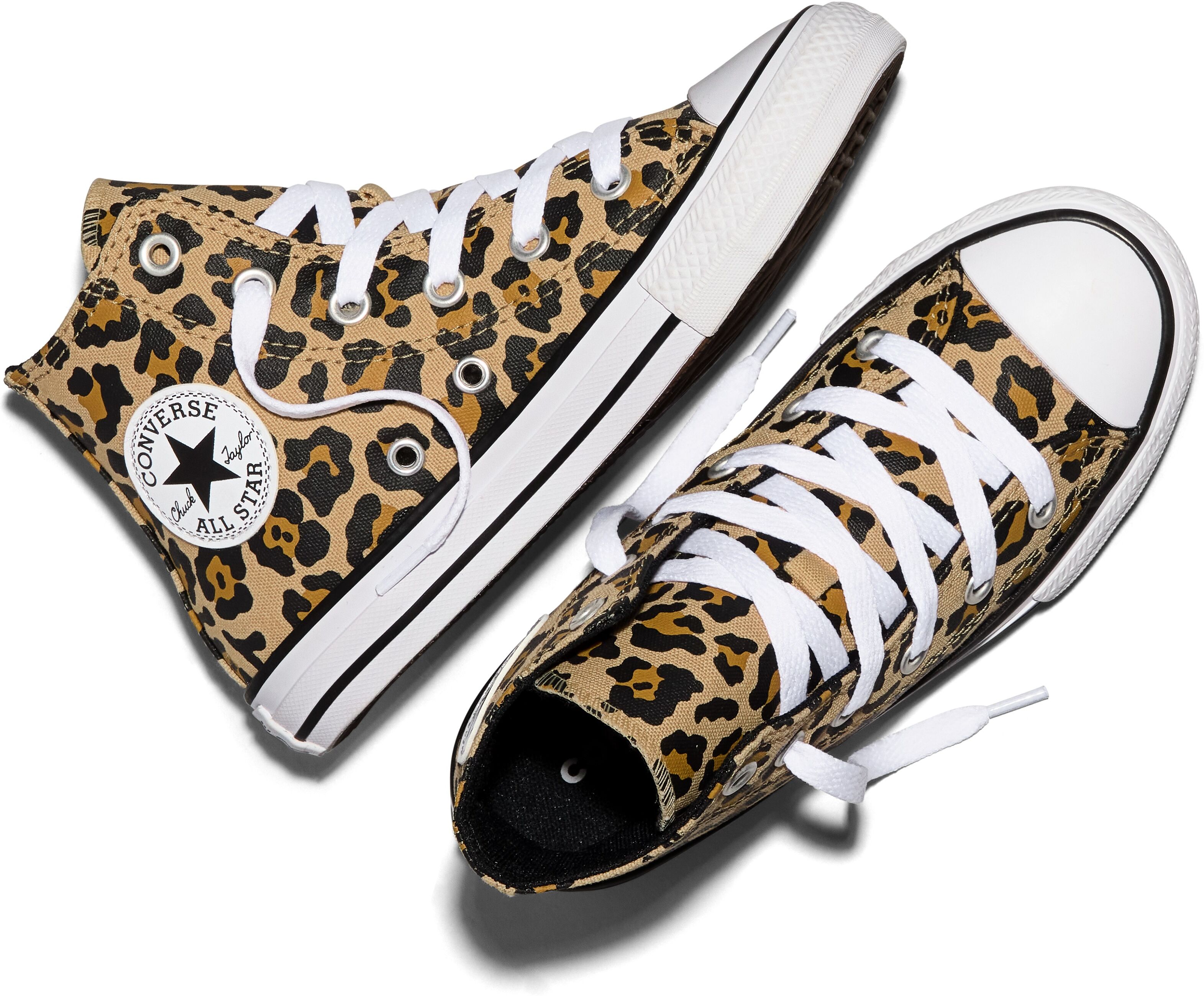 Sneaker CONVERSE "CHUCK TAYLOR ALL STAR", Mädchen, Gr. 27, Synthetik, braun (hay day, honey stick, schwarz), Textil, Schuhe Sneaker