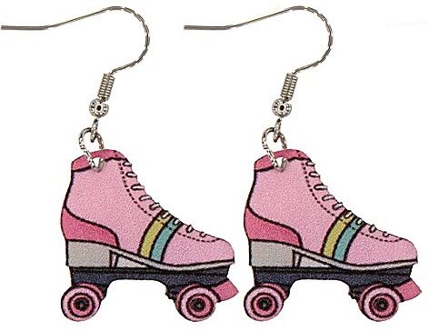 Ohrringe "Rollschuhe", rosa