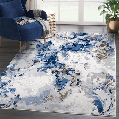 Abani Rugs Regal REG100A Grey Blue Transitional Abstract Area Rug