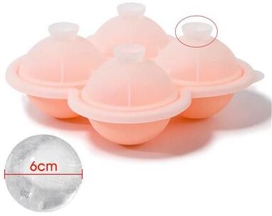 USA Free Shipping Shop Large Silicone Ice Sphere Mold For Whiskey Cocktails And Slow Melting Drinks pink