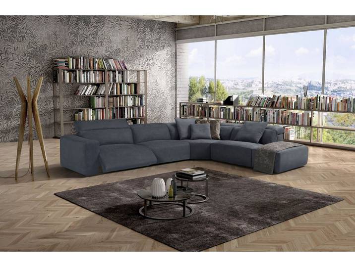 Egoitaliano Ecksofa Beverly, extravangantes Designsofa mit erstklassigem Sitzkomfort, wahlweise mit elektrischer Relaxfunktion, Kopfteilverstellung