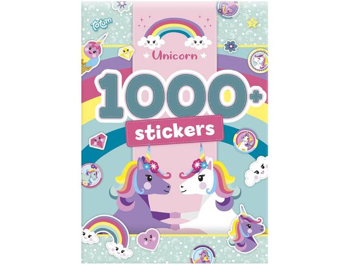 Totum Unicorn A4 stickerboek - 1000+ glitter stickers - 20 pagina's