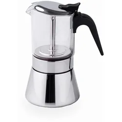Lacor – 62124 – Siena italienische Kaffeemaschine, Express-Kaffeemaschine, 18/10 Edelstahl, 4 Tassen Fassungsvermögen