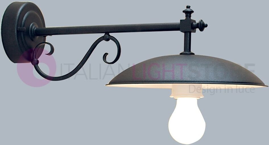 Drea Applique Rustico Piatto D.26 Lampada Da Esterno Giardino - Antracite