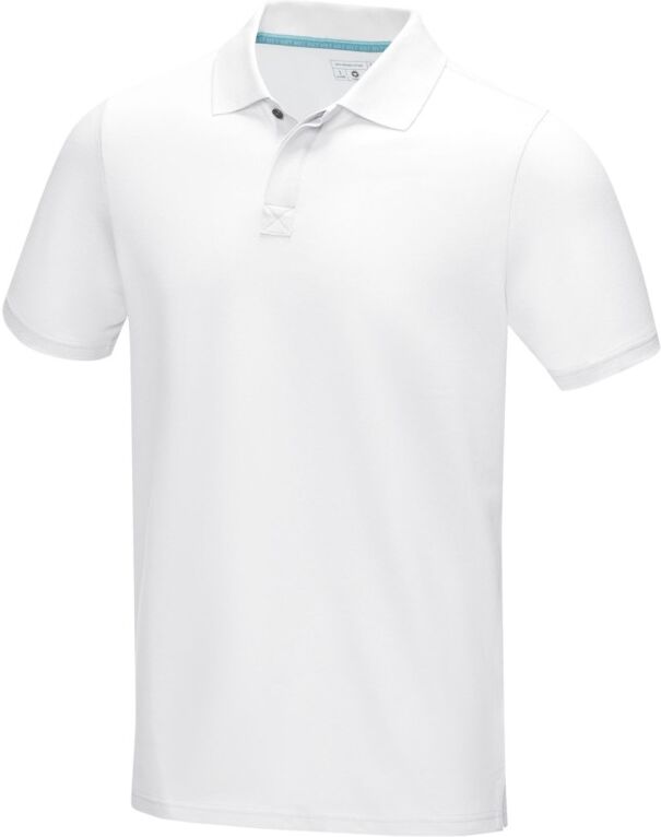 Polo Graphite bio manches courtes homme blanc XS