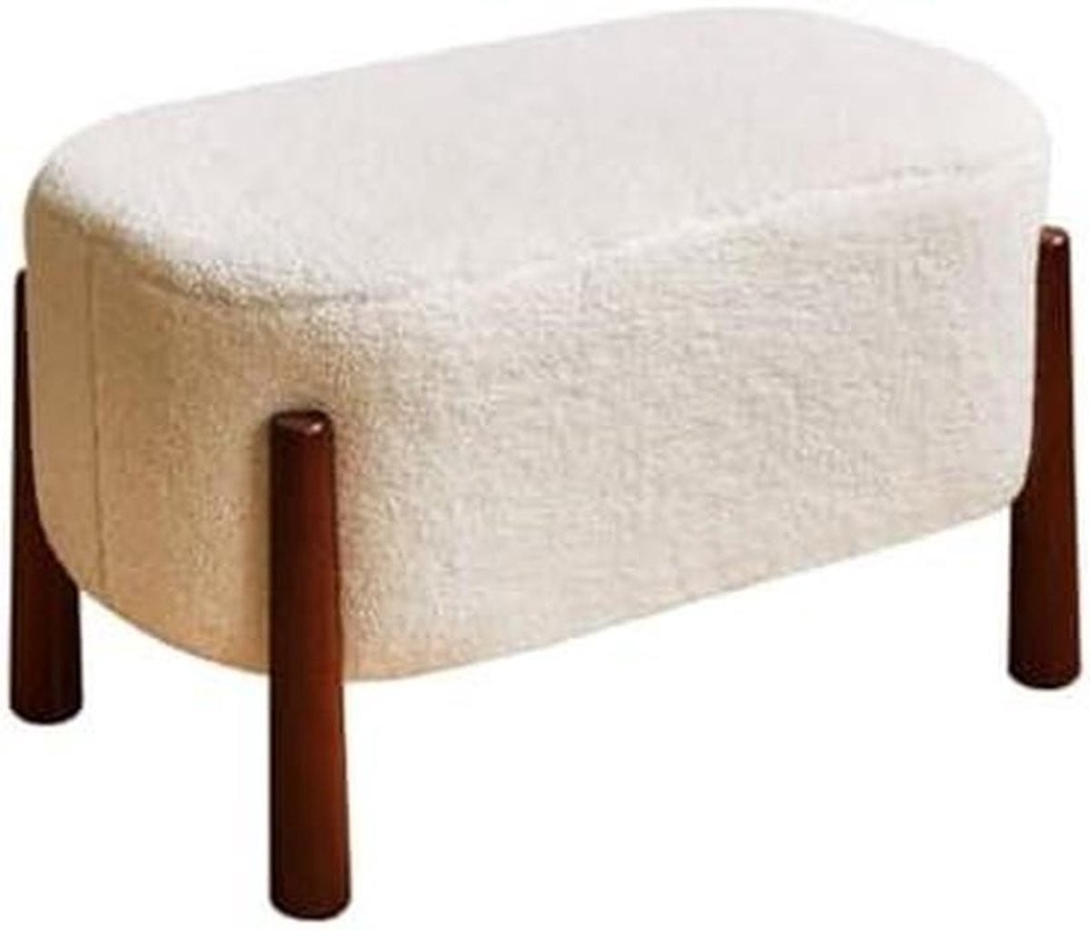 Ottomaanse poef als voetkruk en bijzettafel met corduroy bekleding