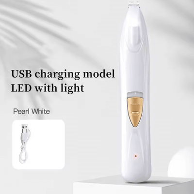 Inspire Curations PawTrim Pro Quiet USB Pet Paw Trimmer led Usb White