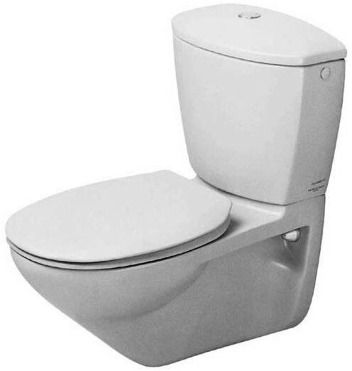 Duravit Design Classics Wand WC für Kombination Duraplus Practica-Cascade 0195090000 mit Cascade Technik, 650 mm, Weiß Hochglanz