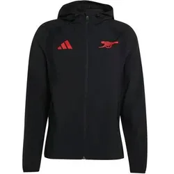 ADIDAS Herren Fanjacke Arsenal FC Tiro Travel Windbreaker, Größe XL in Schwarz Schwarz