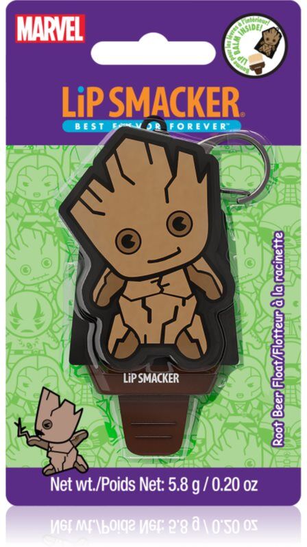 Lip Smacker Marvel Guardians of the Galaxy porte-clés avec baume pour enfant Groot (Root Beer Float) 5,8 g