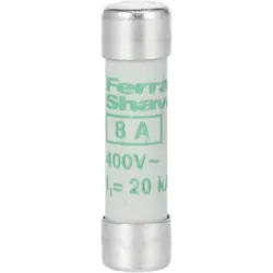 ABB E 9F8 AM8 Zylindrische Sicherung 8A, 8,5 x 31,5mm