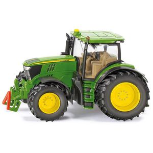 siku Landwirtschaftsfahrzeug 3282 John Deere 6210R, Traktor, aus Metall/Kunststoff, Maßstab 1:32