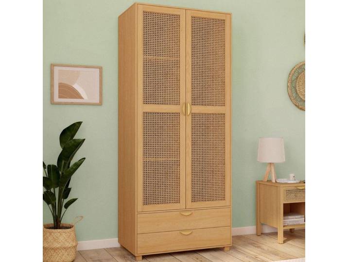 ARMOIRE 2 Portes + 2 Tiroirs EDHEN