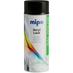 MIPA Acryllack RAL Color Farbspray 400ml RAL9005 - tiefschwarz gl.