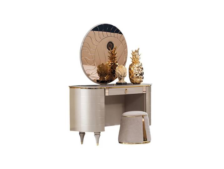 JVmoebel Schminktisch Beiger Frisiertisch mit eleganter Kommode und stilvollem Design, Made in Europa