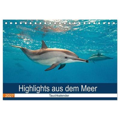 Highlights aus dem Meer - Tauchkalender (Tischkalender 2027 DIN A5 quer), CALVENDO Monatskalender