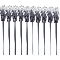 Shiverpeaks -BASIC-S--Telefon-Anschlusskabel, RJ11 Stecker auf RJ11 Stecker, Rundkabel, schwarz, Flexibel, Kupf, Telefon Zubehör