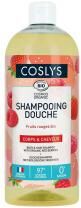 Coslys Shampoing Douche Corps & Cheveux Fruits Rouges Bio 1 L - Flacon 1 L