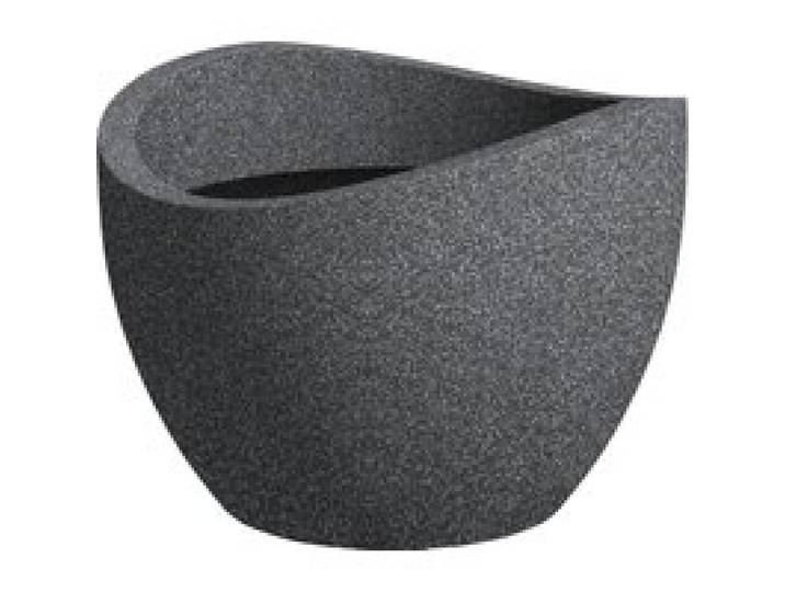 SCHEURICH Pot à plantation Wave Globe (Granit noir, Ø 40 cm, hauteur 30 cm)