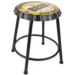 HOCKER aus Metall, weiß, 35x46cm