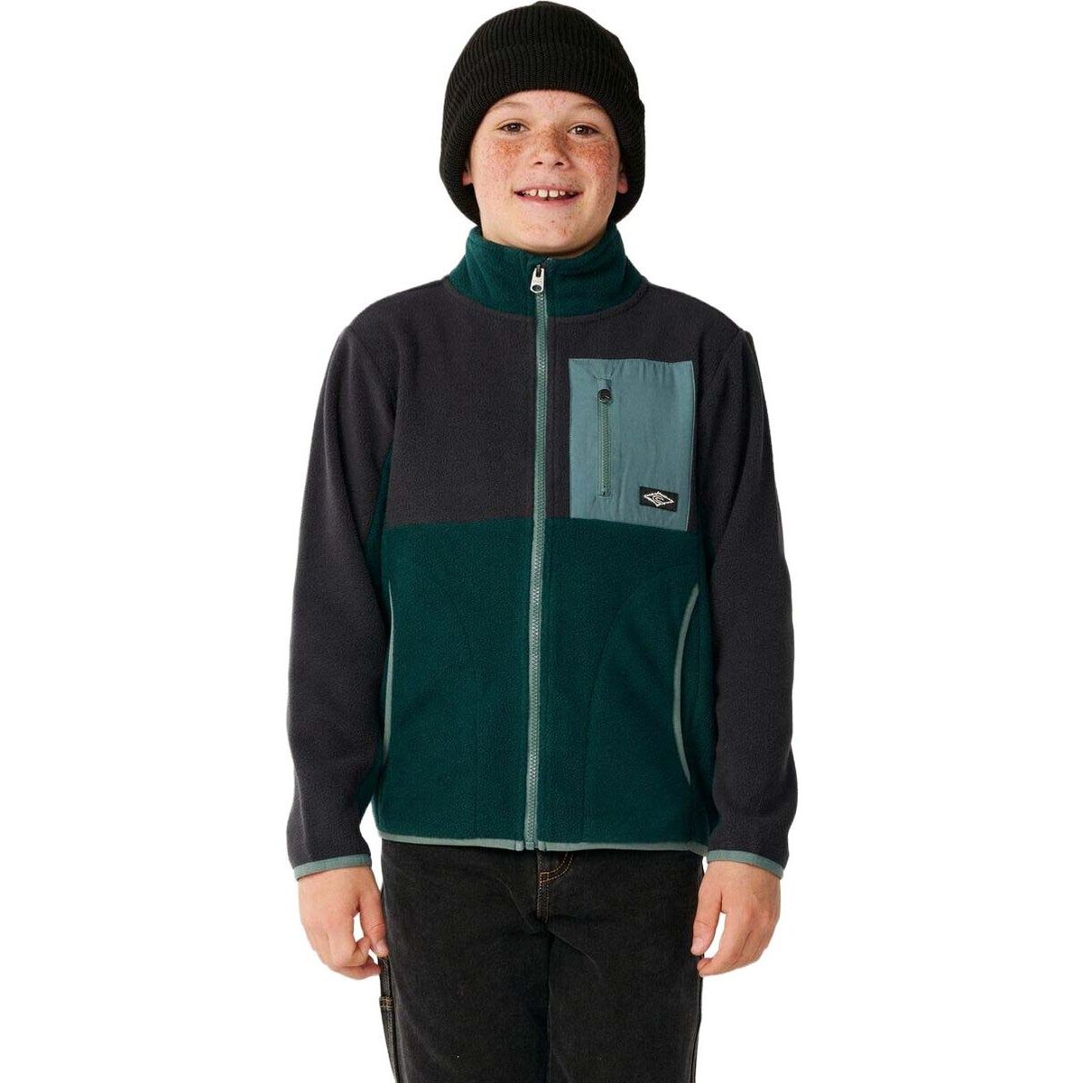 RipCurl RAW Energy Block Fleece - BOY blue green (0076) 10 02MBFL-0076-10