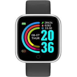Smartwatch mit Bluetooth und USB-Direktladung - Silver