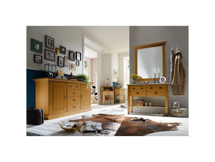 Console I 58cm Marron/Epicéa lessivé