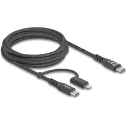 DELOCK USB2 in 1Kabel USB Type-C zu Type-CLightning 2m MFi
