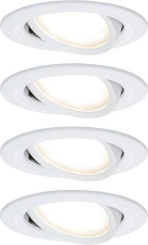 Paulmann 41307 Nova Coin Einbauleuchte 4er Set LED LED 24W Weiß (matt)