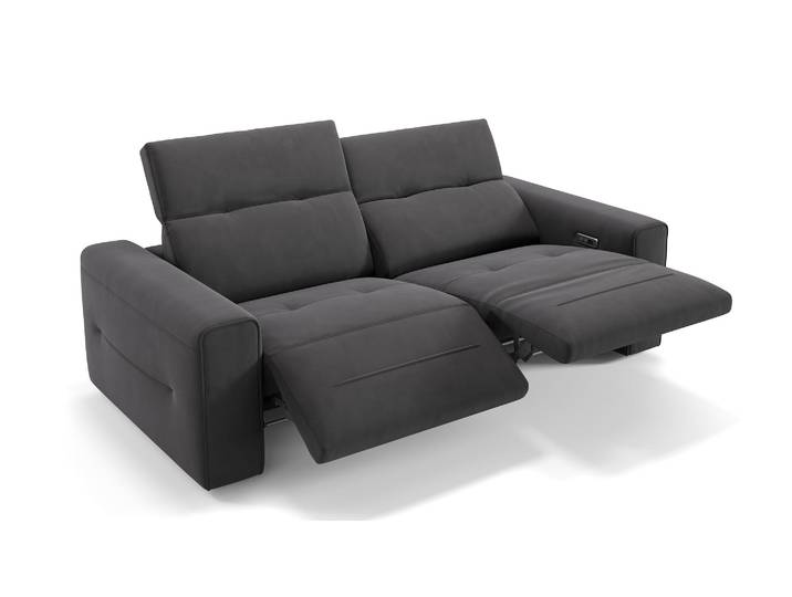 Stoff Relaxsofa CANNES 3-Sitzer Funktionscouch Relaxsofa