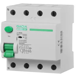 GACIA Fehlerstromschutzschalter 40A 4P 6kA Typ AC RCD Fi-Schalter PR8NM 4P 40A 30MA AC