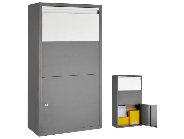 Paketbox Fortress mit Sicherheitsklappe 44 x 22 x 82 cm - anthrazit
