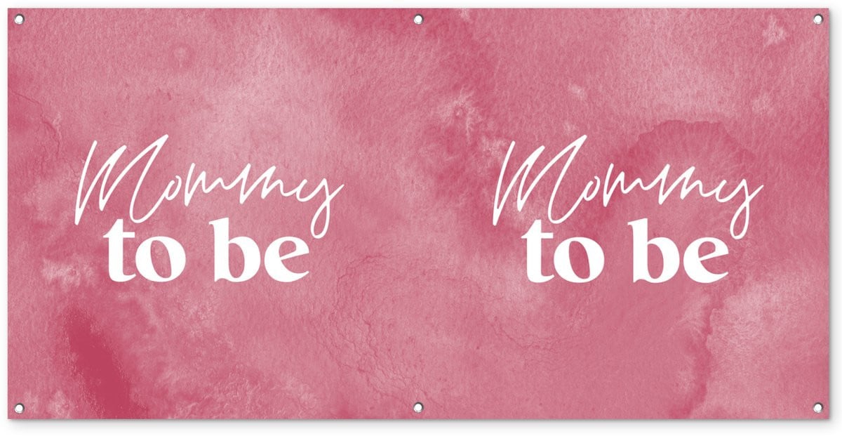 Tuindoek Wanddecoratie Buiten Mama Mommy to be Geboorte Versiering 160 x 80 cm