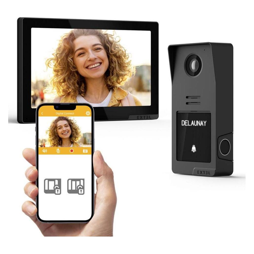 Extel Digital Connect intercom met camera - toegang beheren via je vingerafdruk - (Kabelgebunden, WLAN) (720335)