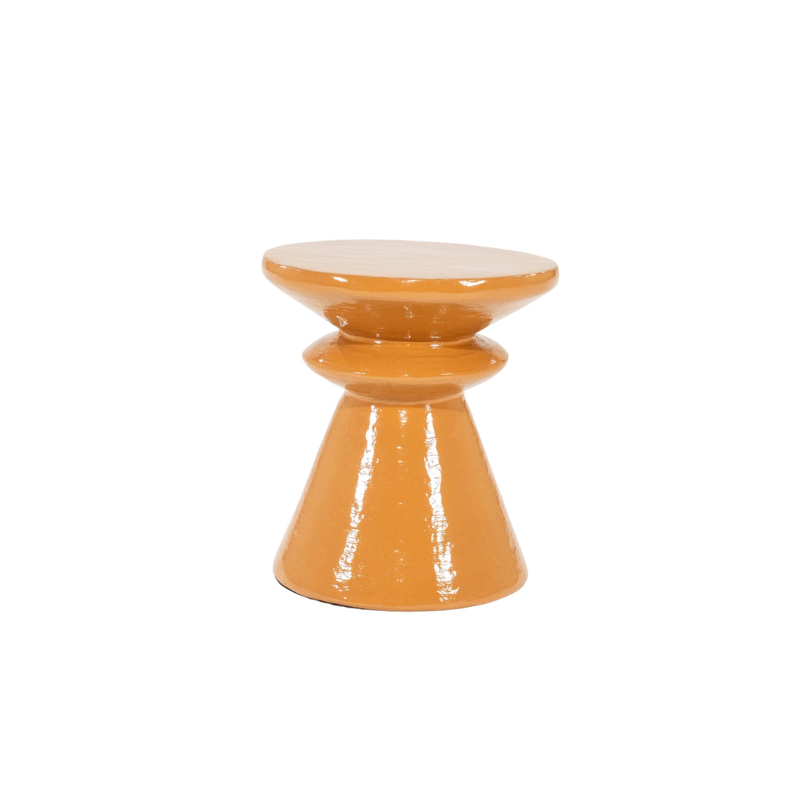 By-Boo Ronde Bijzettafel Circolo Terracotta Diameter: 40 cm, Hoogte: 45 cm