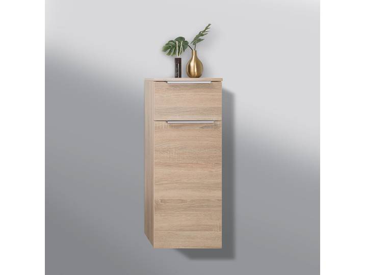 Bad Highboard Seitenschrank H/B/T 87,6/35/32,5cm, vormontiert