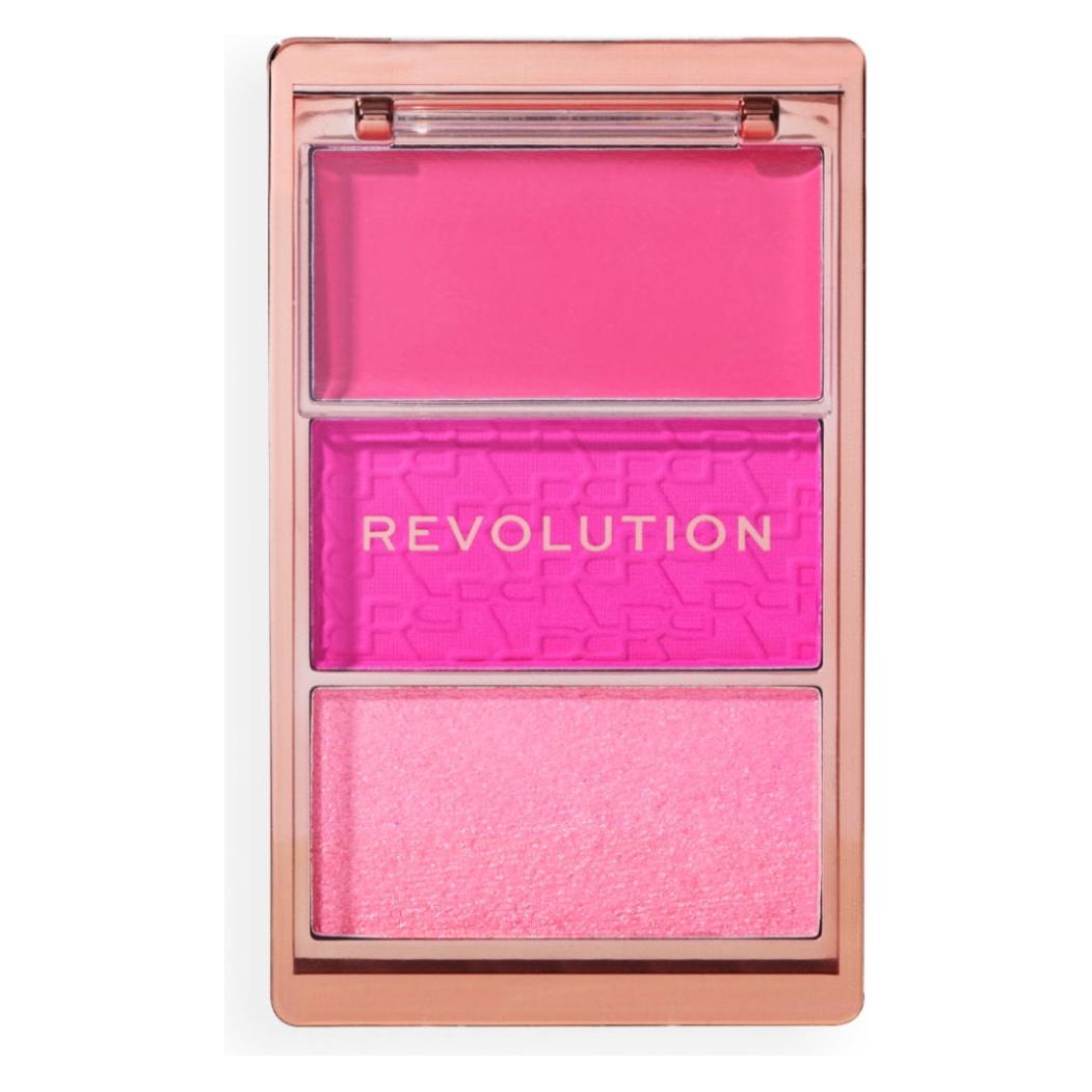 Makeup Revolution Icon Palette Cremige & Pressed Powder Blusher (Hot Pink Flag) (59144766)