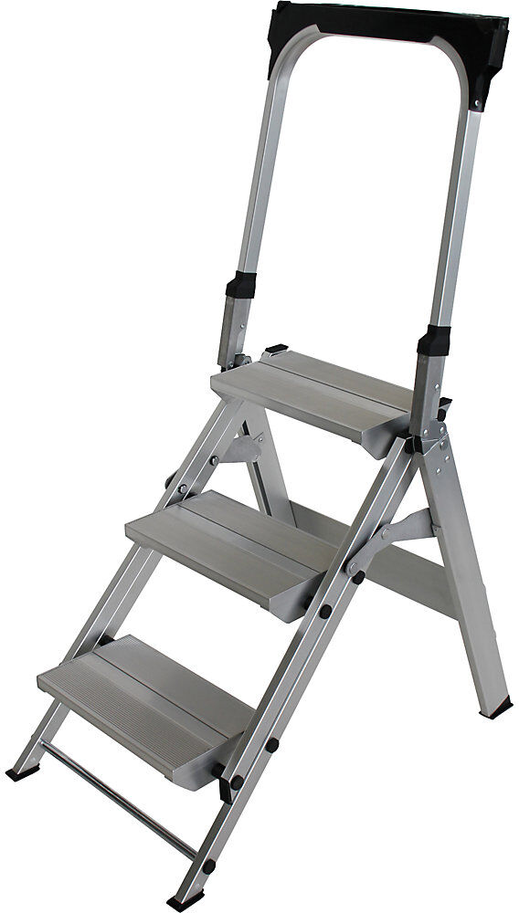 Alu-Klapptreppe, mit Sicherheitsbügel, 3 Stufen MUNK