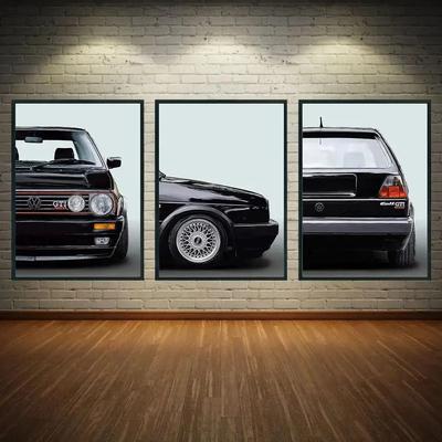 Uplifted Finds VW Golf GTI SuperCar Posters Canvas Wall Art 40 X 60 Cm No Frame a