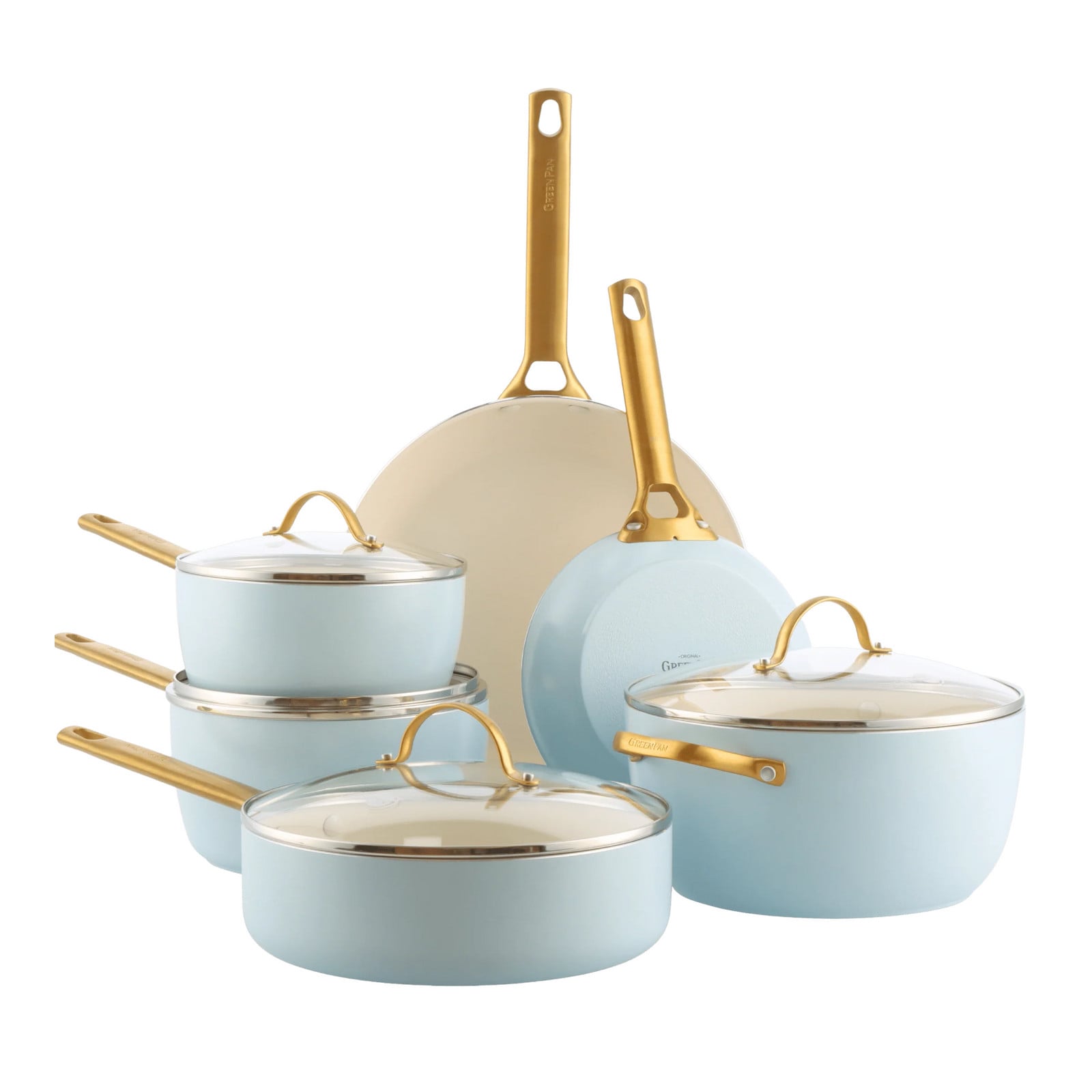 GreenPan Padova Light Blue 10-delige Pannenset