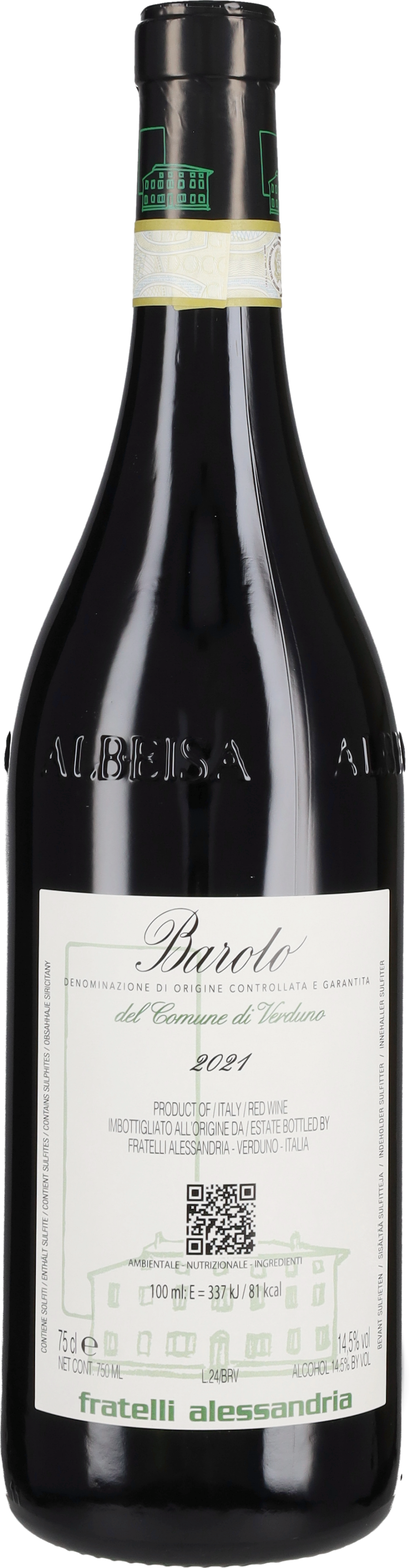 Barolo del Comune di Verduno Fratelli Alessandria 2021