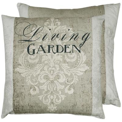 Dekokissen GO-DE "Klara", beige (beige, natur, bedruckt), B:48cm L:48cm, Polyester, Dekokissen_Sitzkissen_Kissenhüllen, vielseitig einsetzbar