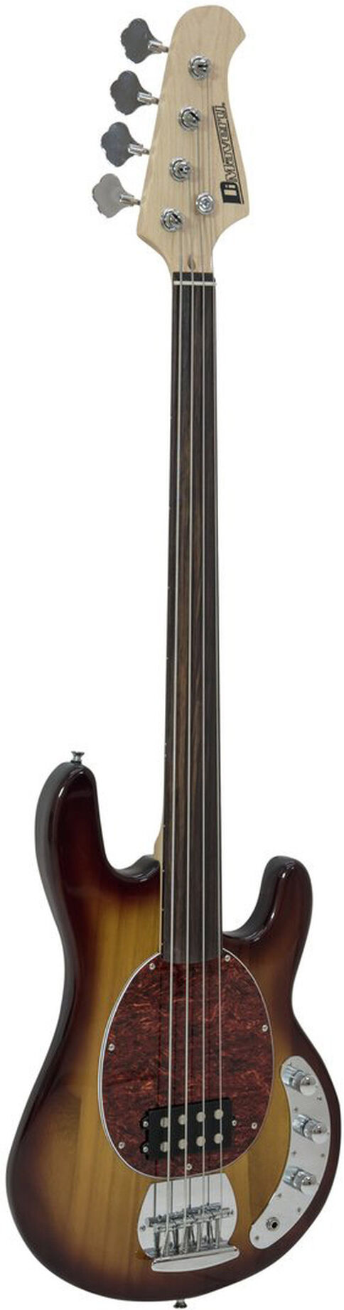 Dimavery Mm-501 E-Bass, Fretless, Tobacco