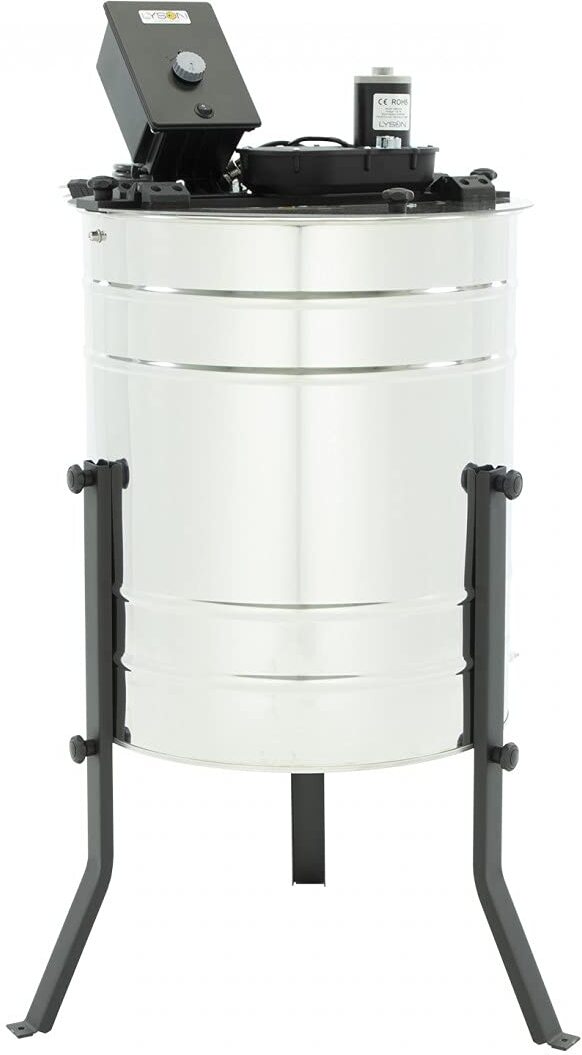 LYSON 4-Waben Honigschleuder Diagonalschleuder Ø600 mit elektrischem Antrieb Honeyextractor Tangentialschleuder für 4 Rähmchen Universal