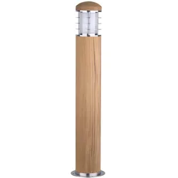 Elstead Lighting, Gartenbeleuchtung, Poole Aussen-Stehleuchte E27 67cm Rostfreier Stahl und Teakholz IP55 (E27, IP55)